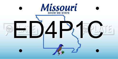 ED4P1C Missouri License Plate