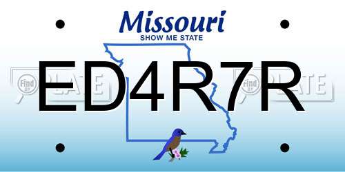 ED4R7R Missouri License Plate