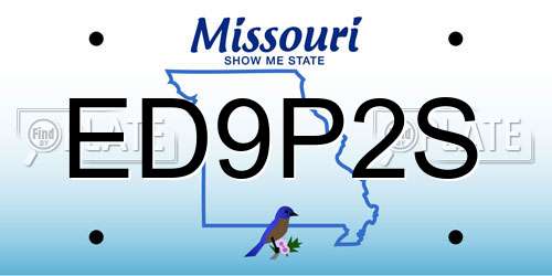 ED9P2S Missouri License Plate