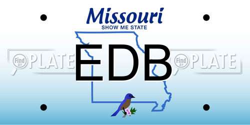 EDB Missouri License Plate