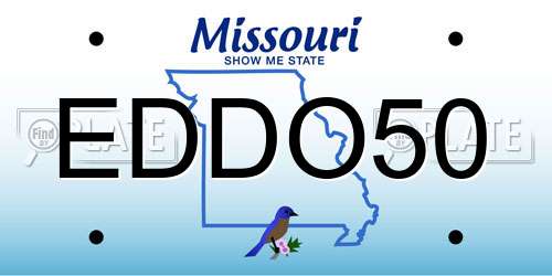EDDO50 Missouri License Plate
