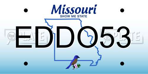 EDDO53 Missouri License Plate