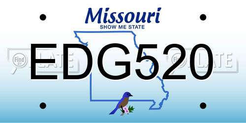 EDG520 Missouri License Plate