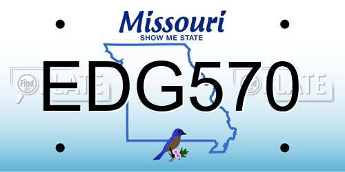 EDG570 Missouri License Plate
