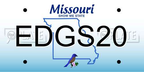 EDGS20 Missouri License Plate
