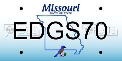 EDGS70 Missouri License Plate