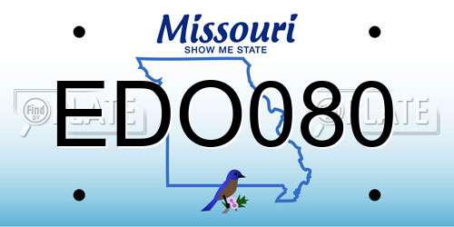EDO080 Missouri License Plate