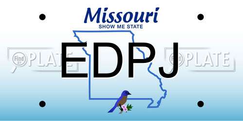 EDPJ Missouri License Plate
