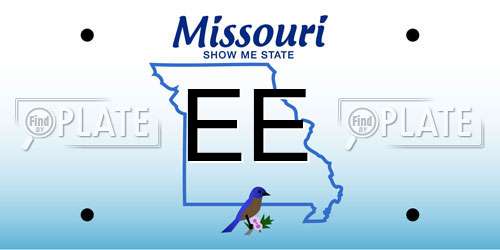 EE Missouri License Plate