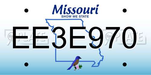 EE3E970 Missouri License Plate