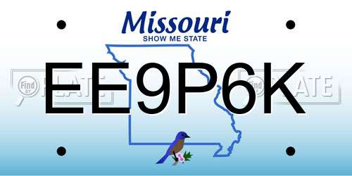 EE9P6K Missouri License Plate