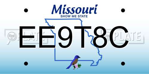EE9T8C Missouri License Plate