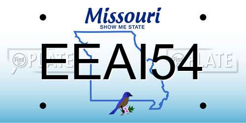 EEAI54 Missouri License Plate