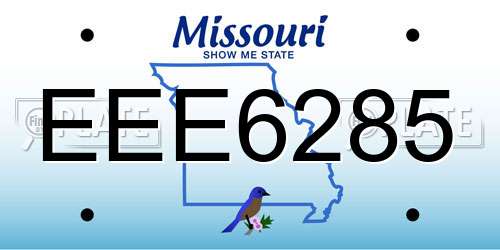 EEE6285 Missouri License Plate