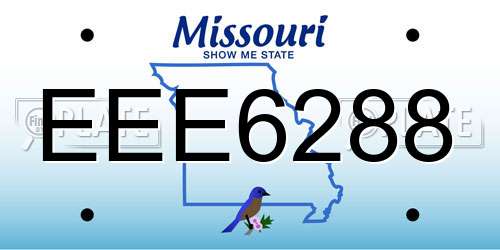 EEE6288 Missouri License Plate