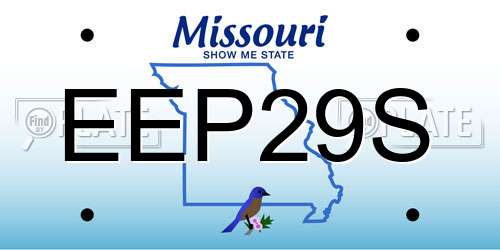 EEP29S Missouri License Plate