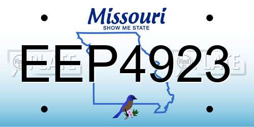 EEP4923 Missouri License Plate