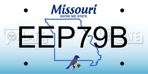 EEP79B Missouri License Plate