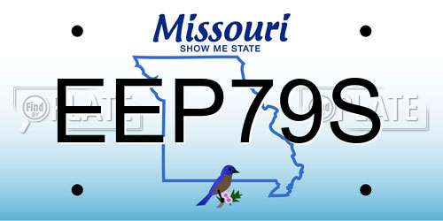 EEP79S Missouri License Plate