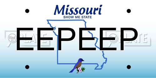EEPEEP Missouri License Plate
