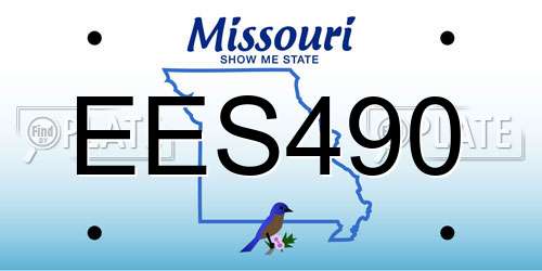 EES490 Missouri License Plate