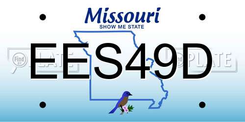 EES49D Missouri License Plate