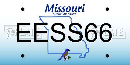 EESS66 Missouri License Plate