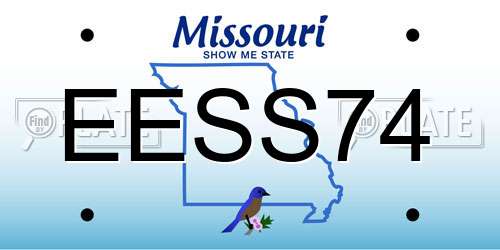 EESS74 Missouri License Plate