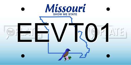 EEVT01 Missouri License Plate