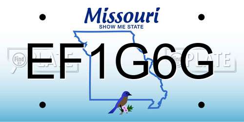 EF1G6G Missouri License Plate