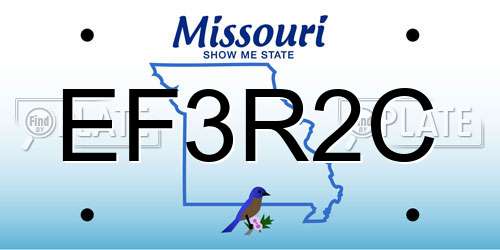 EF3R2C Missouri License Plate