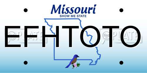 EFHTOTO Missouri License Plate