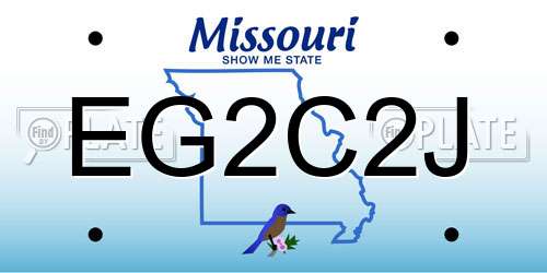 EG2C2J Missouri License Plate