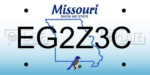 EG2Z3C Missouri License Plate
