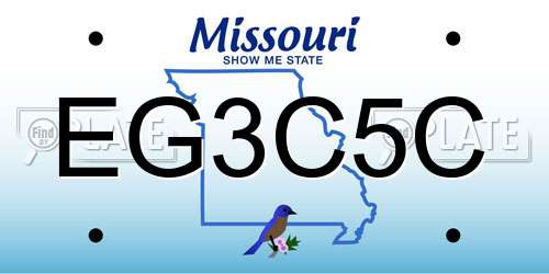 EG3C5C Missouri License Plate