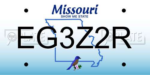 EG3Z2R Missouri License Plate