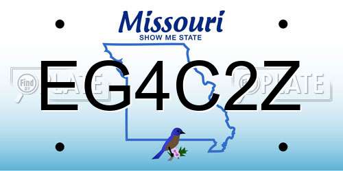 EG4C2Z Missouri License Plate
