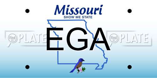 EGA Missouri License Plate