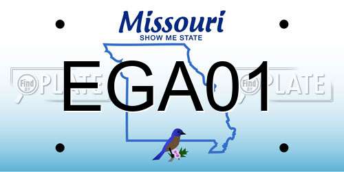EGA01 Missouri License Plate