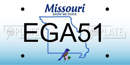 EGA51 Missouri License Plate