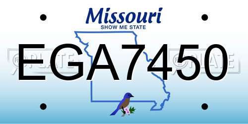 EGA7450 Missouri License Plate