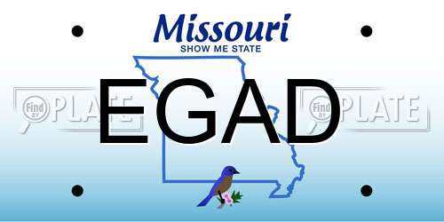 EGAD Missouri License Plate
