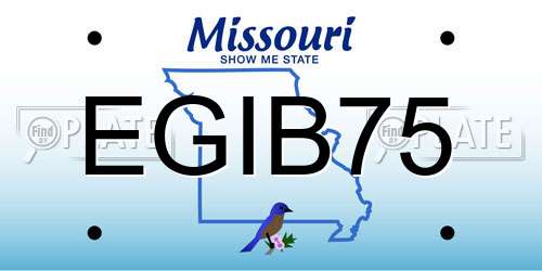 EGIB75 Missouri License Plate