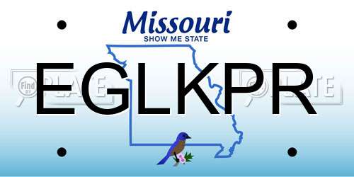 EGLKPR Missouri License Plate