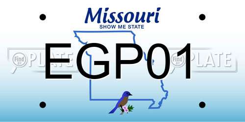 EGP01 Missouri License Plate