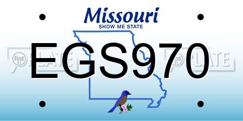 EGS970 Missouri License Plate