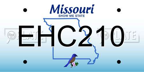 EHC210 Missouri License Plate