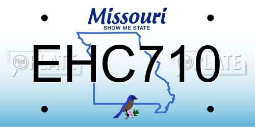 EHC710 Missouri License Plate