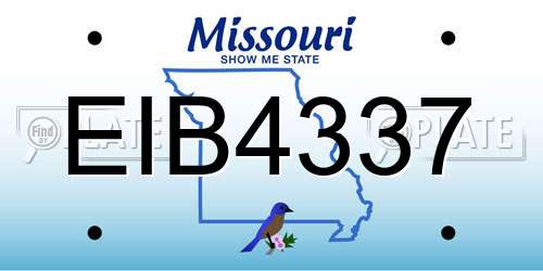 EIB4337 Missouri License Plate