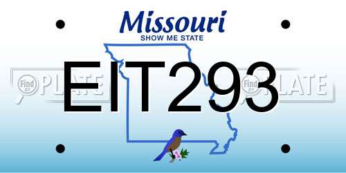 EIT293 Missouri License Plate